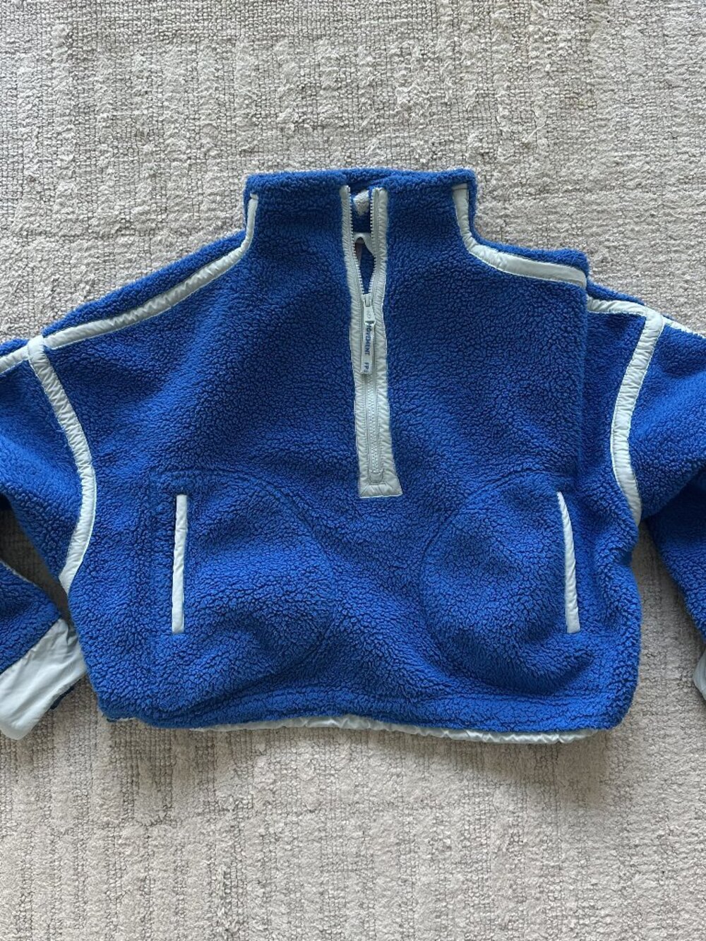 FP Movement Blue Sherpa Fleece Half-Zip Pullover XS
